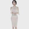 2023 Korean-Style Off-Shoulder Chiffon Splicing Dress for Women