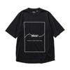 NANGA DRY MIX FRAME LOGO TEE Men's Black and White Casual Short Sleeve Shirt with Moisture Wicking, Quick Drying, and UV Protection (N2500-1M509A)