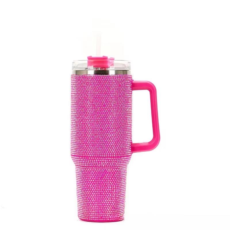 Shangqi Diamond Handle Insulated Car Tumbler with Straw