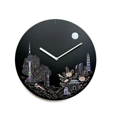 Mother-of-Pearl Lacquer Wall Clock – “Seoul” Design