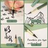 Portable Metal Chinese Brush Calligraphy Pen Piston-filled for Beginner Adult