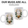1pc 11oz Double-Sided Printed White Mug for Beer Fans, Lightweight Ceramic Drinkware Gift