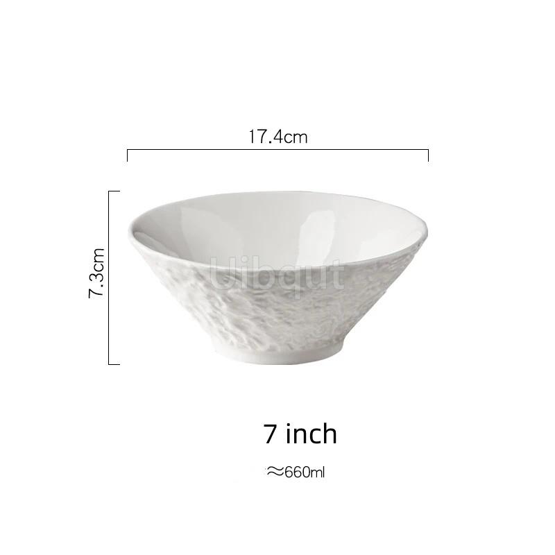 

white black Stone Patterned Ceramic Bowl Pasta Bowl Thick Soup Bowl Salad Bowls Dessert Bowls Restaurant Specialty Tableware