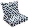 Vargottam Bedrucktes Outdoor Tiefsitz Patio Kissen Set 2-teiliges Sitzset Allwetter Ersatz