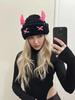 Long Bunny Ears Hat Winter Hand Made Knitted Funny Beanie Cap Thicken Warm Full Face Ski Mask Cover Balaclava For Party