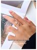 Elegant Gold-Plated Adjustable Wheat Ear Open Ring