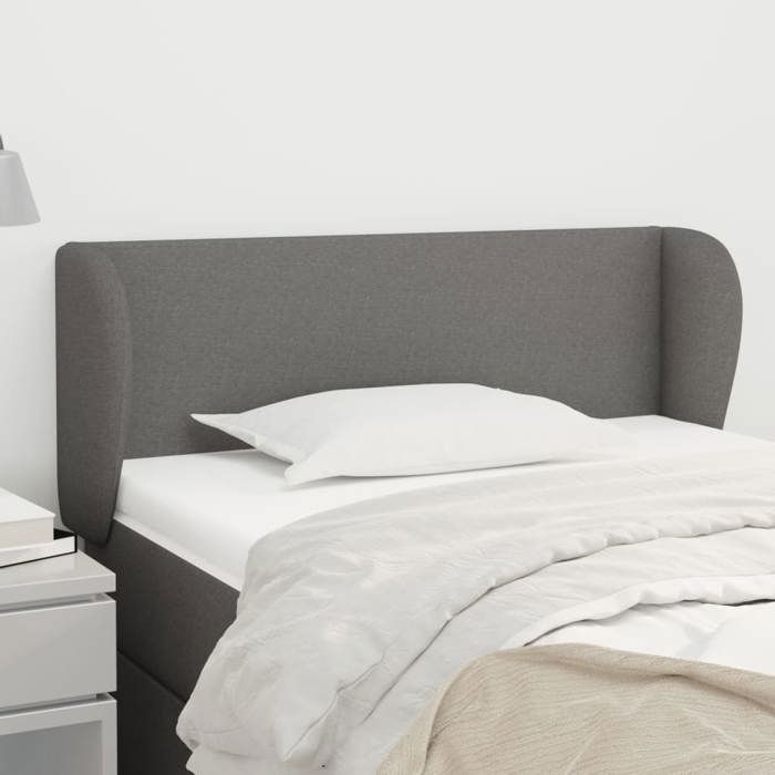 Tête de lit - Maison Exclusive - Avec oreilles - Gris foncé - Hauteur réglable 78/88 cm