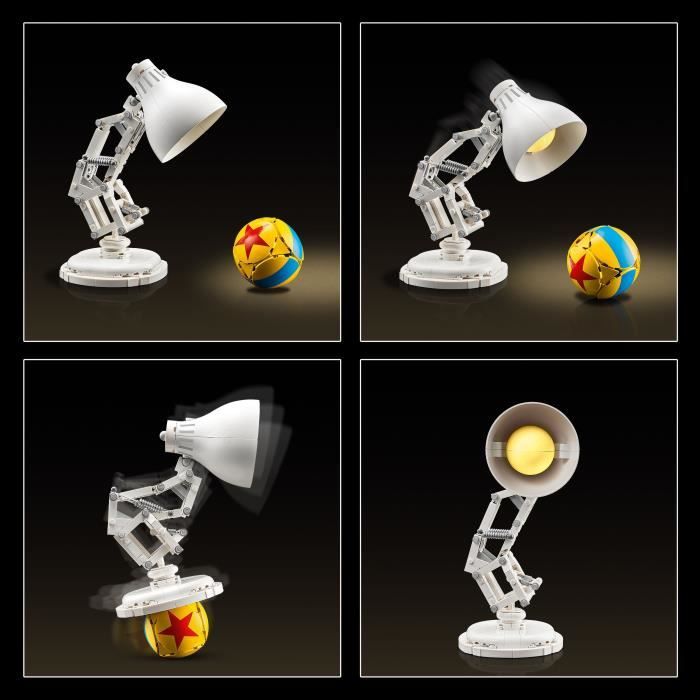 LEGO Ideas 21357 Disney Pixar Luxo Jr. - Set de Construction Collector pour Adulte - Déco