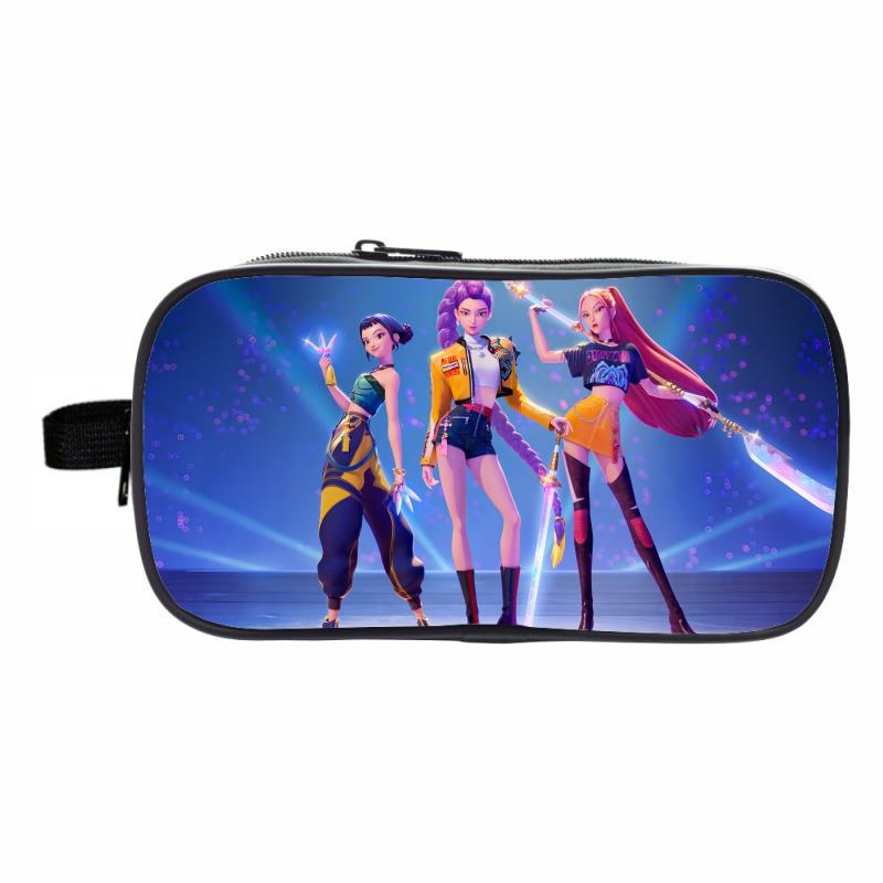 

K-Pop Demon Hunter Девичья группа Двухслойный Большой Вместимости Индивидуальный Пенал Double Layer Pencil Bag