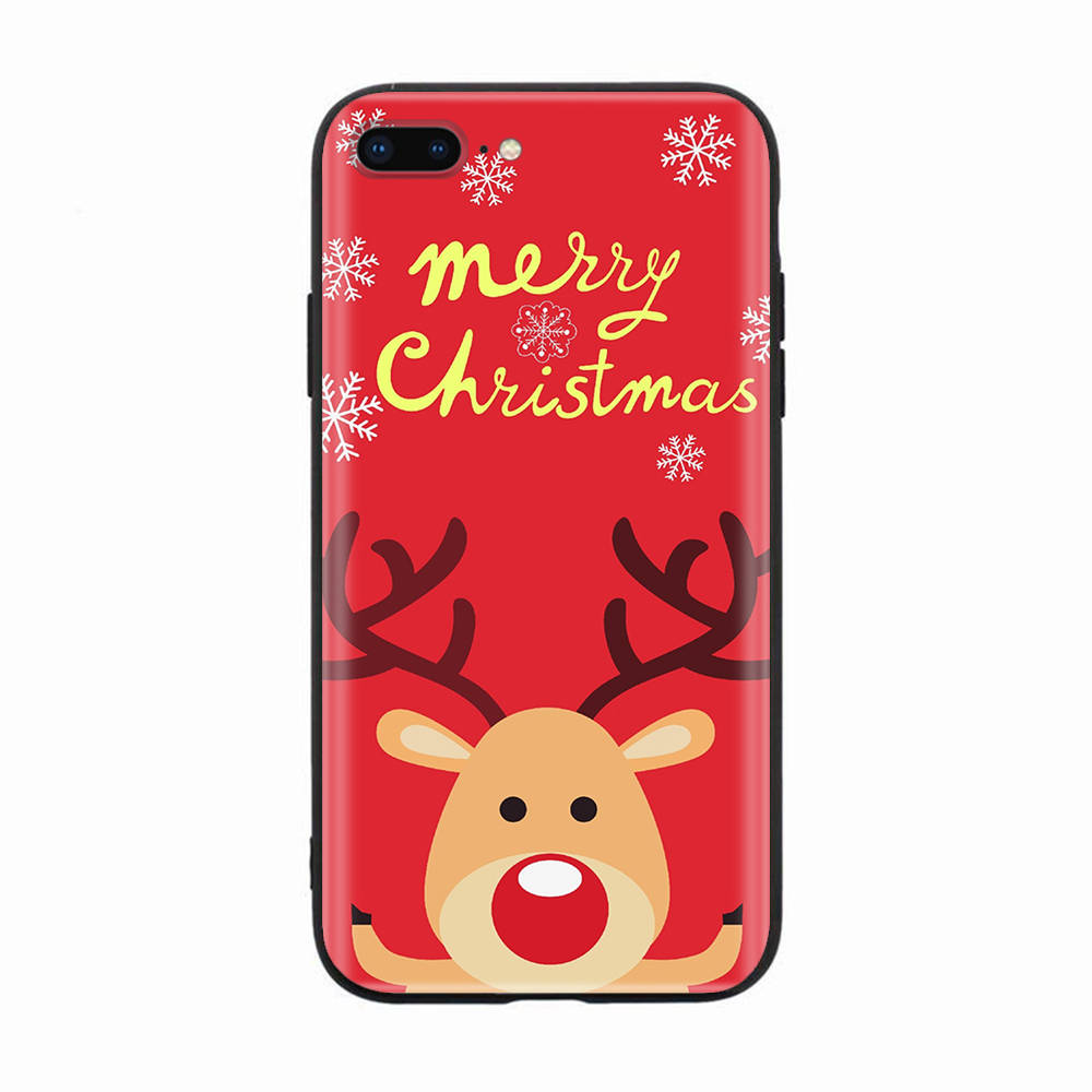 

Черный чехол для Xiaomi Redmi 13C Note 9 iPhone XR 7 8 14 15 11 12 13 X XS Pro Max Samsung A25 S23 S24 FE Ultra Plus Рождественский олень Xiaomi Poco M4 5G чёрный