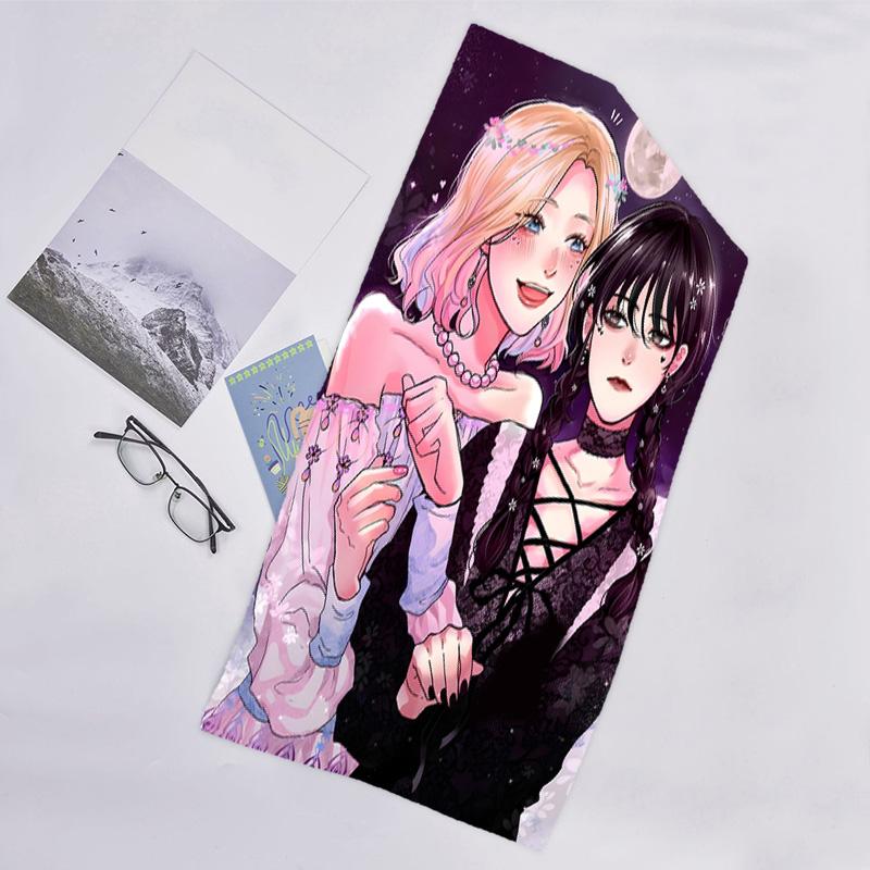 1pc Addams Family Wednesday6 Beach Towel, Sports Cape, Beach and Seaside Swimming Pool Equipment, Fashion Pattern, Rectangular, Travel Essentials