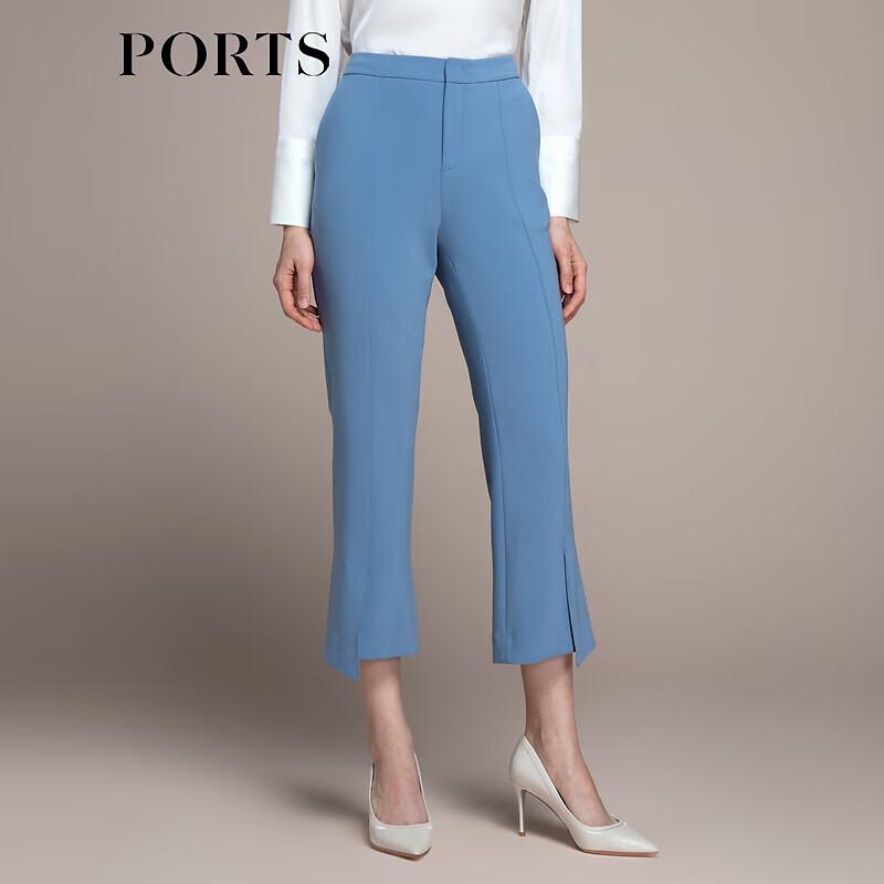 PORTS Women's Triacetate Slim Cropped Trousers
