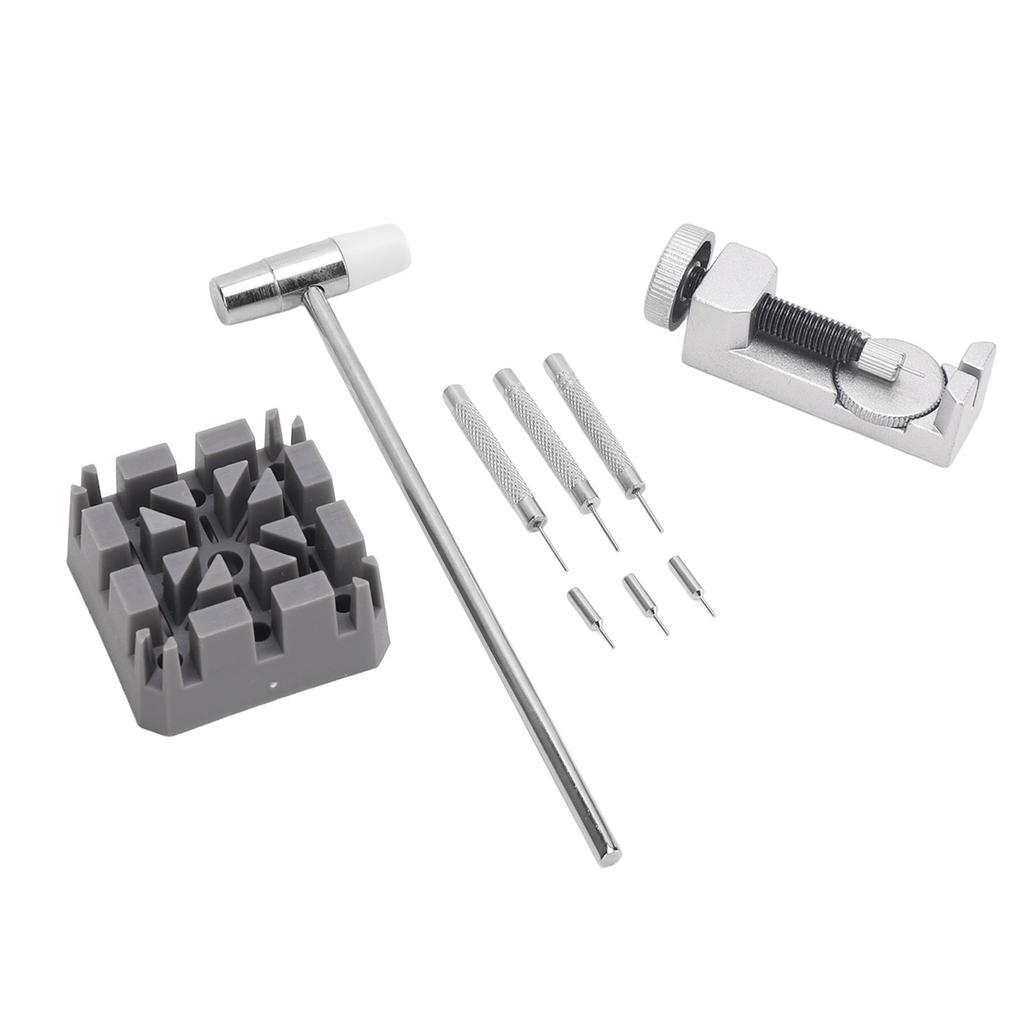 9pcs Watch Link Removal Tool Kit DIY Adjustment Professional Watch Repair Hammer for Bracelet Adjustment