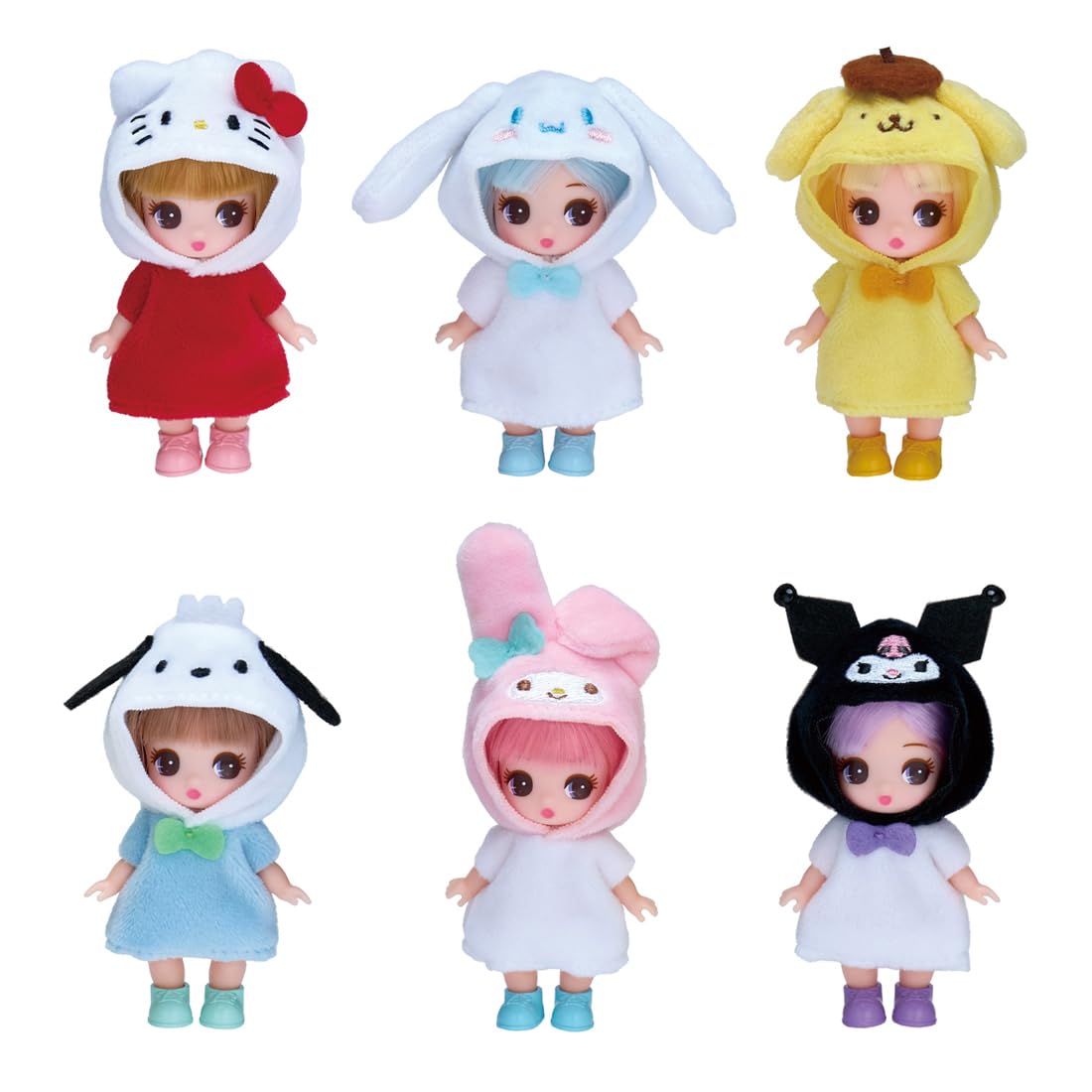 

Takara Tomy Licca-chan Doll Petit Licca-chan Sanrio Characters Collection Dress-up Pretend Play Toy for ages 3 and up