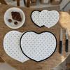 Romantic Heart-shaped Bowl Pad Washable Coaster Decorative Mat Insulating Mat Photography Props