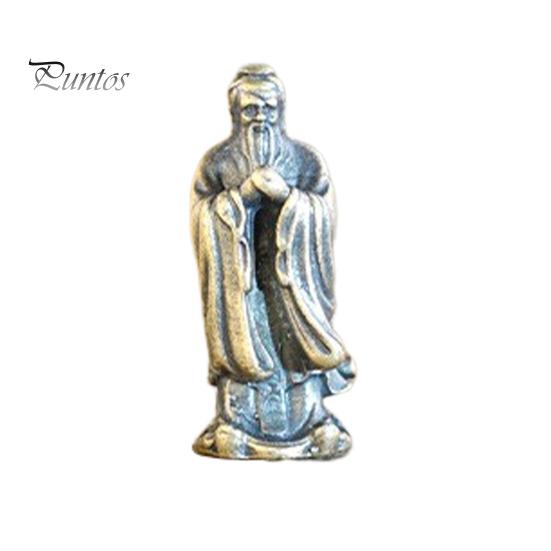 Mini Figure Statue Alloy Mini Figure Figurine Retro Micro Landscape Ornament for Potted Plants Tabletop Rockeries Bookshelf