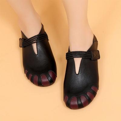 Mom Shoes, Retro Soft-soled Flat Shoes for The Elderly, Single Shoes Are Comfortable and Fashionable