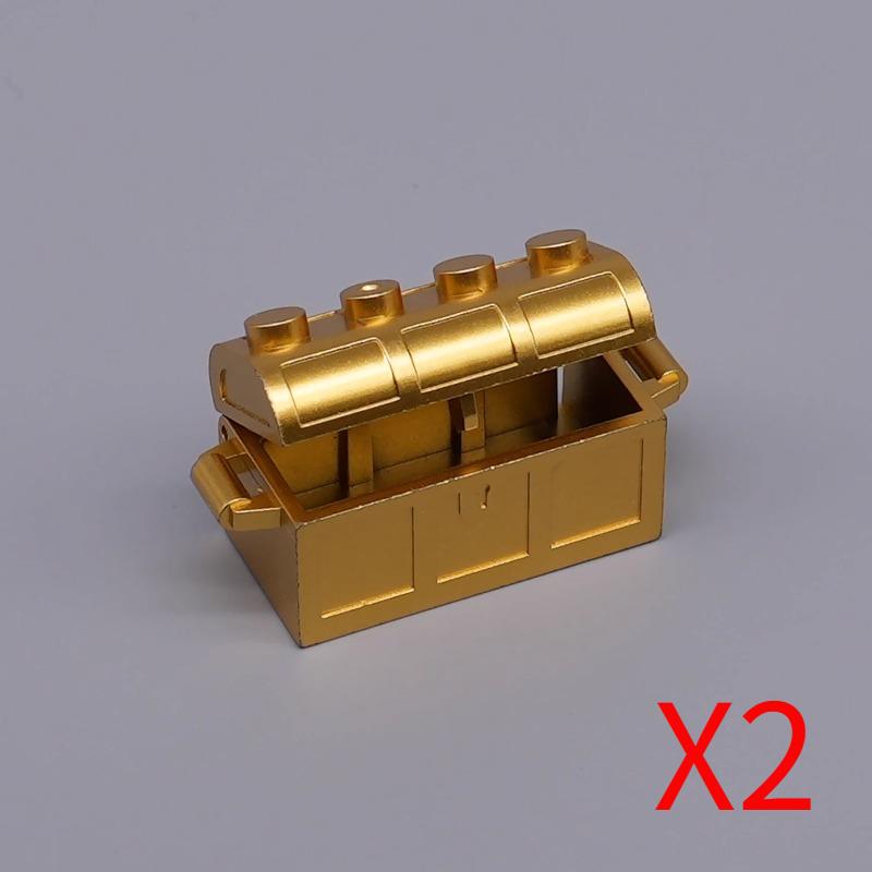 MOC City Treasure Series Set Accessories Building Blocks Gold Ore Silver Crystal Diamond Box Gold Key Dollar Cash Brick Kid Toys