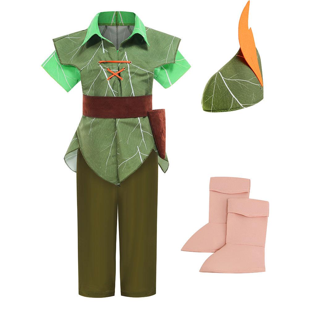 Children's Green Elf Peter Pan Halloween Party Costume