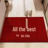 Red Festive Non-slip Water-absorbing Entryway Door Mat