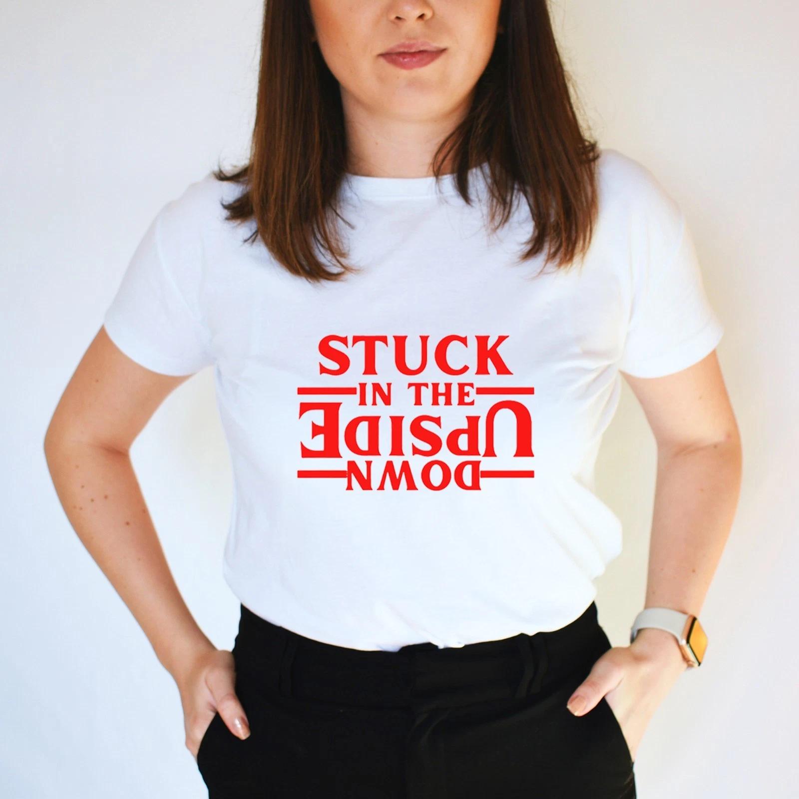 Stuck In The Upside Down - Stranger Things Unisex T-Shirt - TV series M
