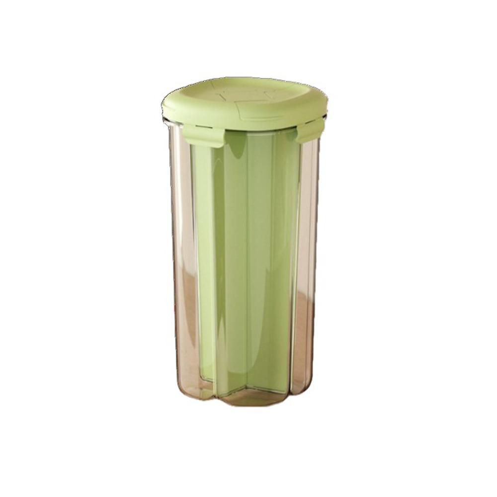 4-Compartment Grain Storage Container Sealed Food Storage Box Cereal Grain Dispenser  Coffee