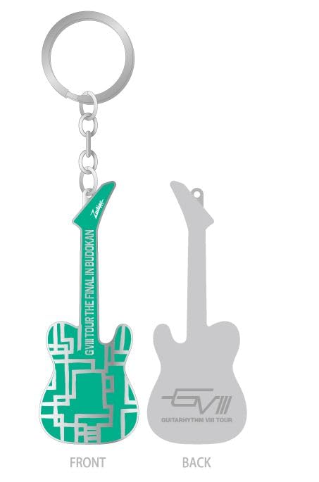 Tomoyasu Hotei 2025 GUITARHYTHM VIII TOUR -The Final in Budokan- Merchandise Metal Guitar Keychain Green