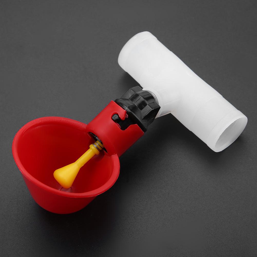 5Pcs Automatic Poultry Bird Water Drinking Dispenser Chicken Water Drinker Tool 20mm