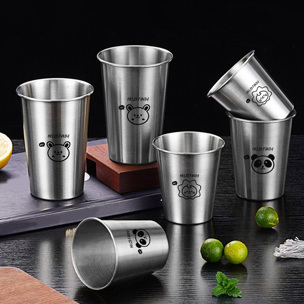 304 Stainless Steel Metal Cup Beer Cups Stackable Pint Cups Portable Drinkware Whisky Wine Glass Outdoor Pint Glasses