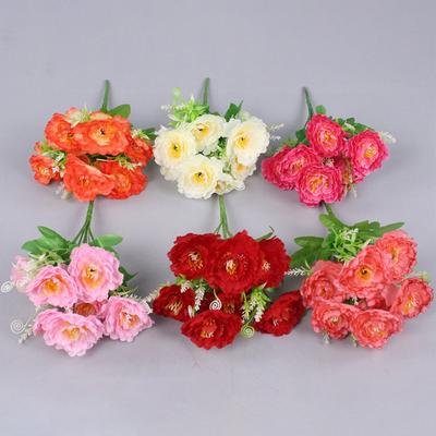 Home Decoration Flowers Outdoor Greening Flowers Artificial Peonies Long-lasting
