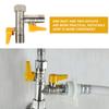 Brass Shower Arm Diverter Valve, G1 2   Shower Diverter Valve RV 3 Way By Pass Valve Replacement, Universal T Adapter