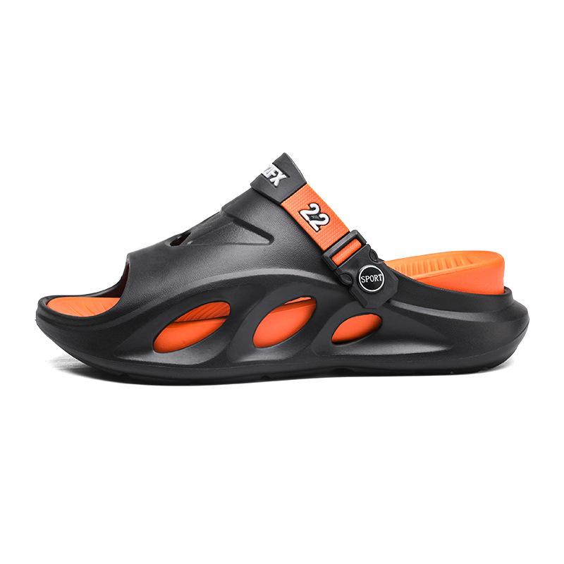 Foreign Trade Sandals Men's Light and Breathable Beach Shoes Men's One-word Drag Soft-soled Casual Driving Slippers Men's Tide