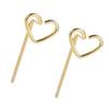 Herzförmige Ohrstecker Glänzend Stilvoll Exquisites Design Legierung Modische Ohrstecker für den täglichen Gebrauch Party Gold