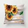 Office Living Room Home Pillowcase Sunflower Print Pattern Pillowcase Car Ornaments