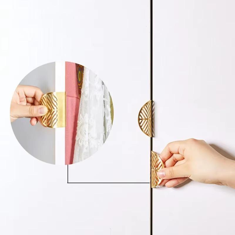New Leaf-shaped Modern Furniture Drawer Brass Handles Furniture Wardrobe Drawer Knob Brass Door Handles