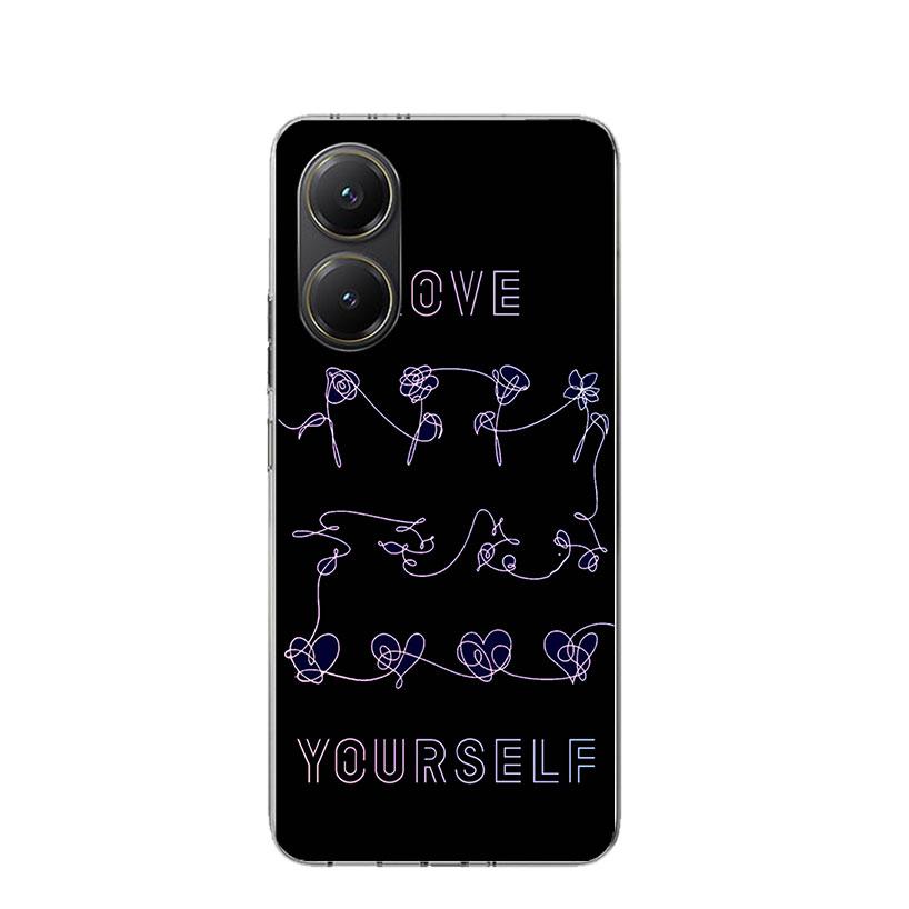 Love Yourself Flower Heart Line Kpop Case Phone Cover for Xiaomi Poco X3 Nfc X5 X6 X7 X4 Gt F7 Ultra F6 F5 Pro F4 F3 M5S M4 M6 M