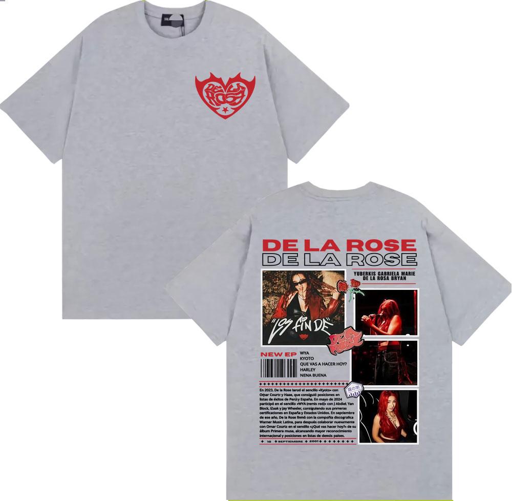 2025 Summer Singer Della Rose Album Tour Merch Tshirt Harajuku Mens Fashion Street Tshirt Casual Cotton Comfortable Tshirt