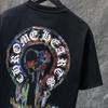 8936 CHROME HEARTS 2026 Summer New High Quality Cotton Round Neck Loose Large Size Men's and Women's T-shirt Couple T-shirt