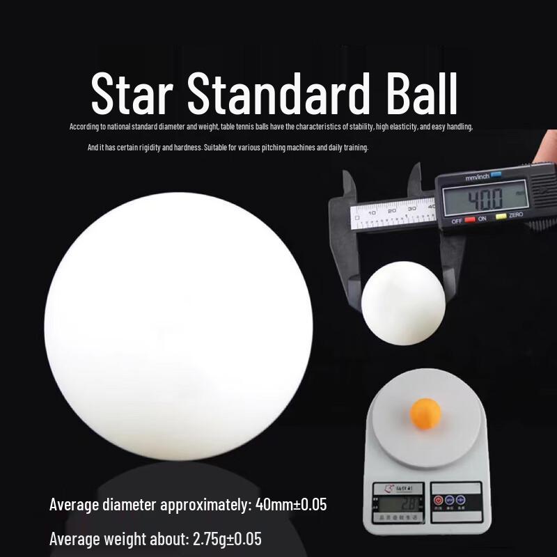 Professional 3-Star Table Tennis Balls (40+ New Material)