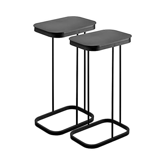 Yamazaki Jitsugyo Side-Opening Sorting Garbage Bag Holder, Set of 2, Trash Can Sorting, with Lid, 45 Liters, Kitchen Luce Black, 4908 x 2