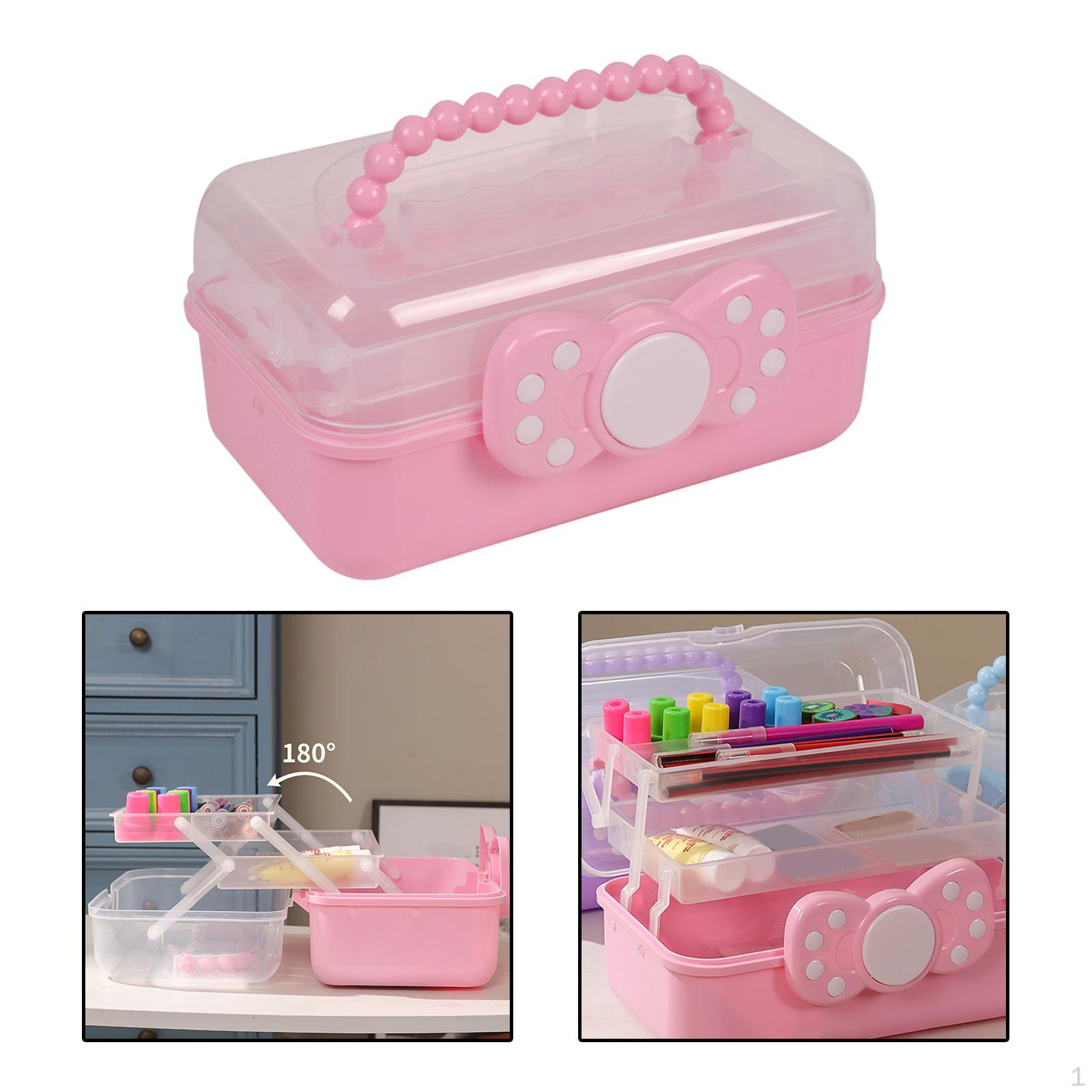 

Скринька для зберігання аксесуарів для волосся для дівчинки Органайзер для рукоділля. Симпатичний органайзер для ювелірних виробів рожевий