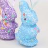 6er-Pack Oster-Themen-Schaumstoff-Hasen zum Aufhängen Funkelnde Pailletten Hasen-Ornament Festival Feiertagsdekoration für Zuhause