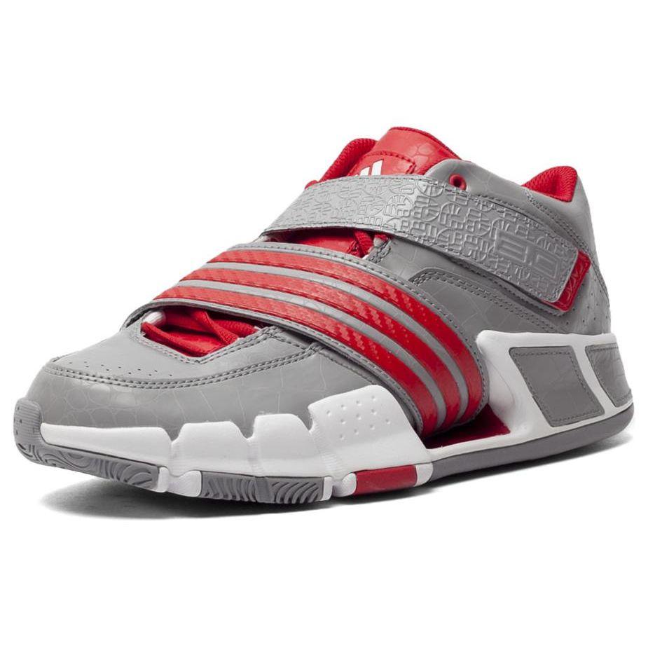 Adidas Pilrahna III Dämpfung Langlebige Low-Top Retro Basketballschuhe Herren Sneaker Grau Rot D69561