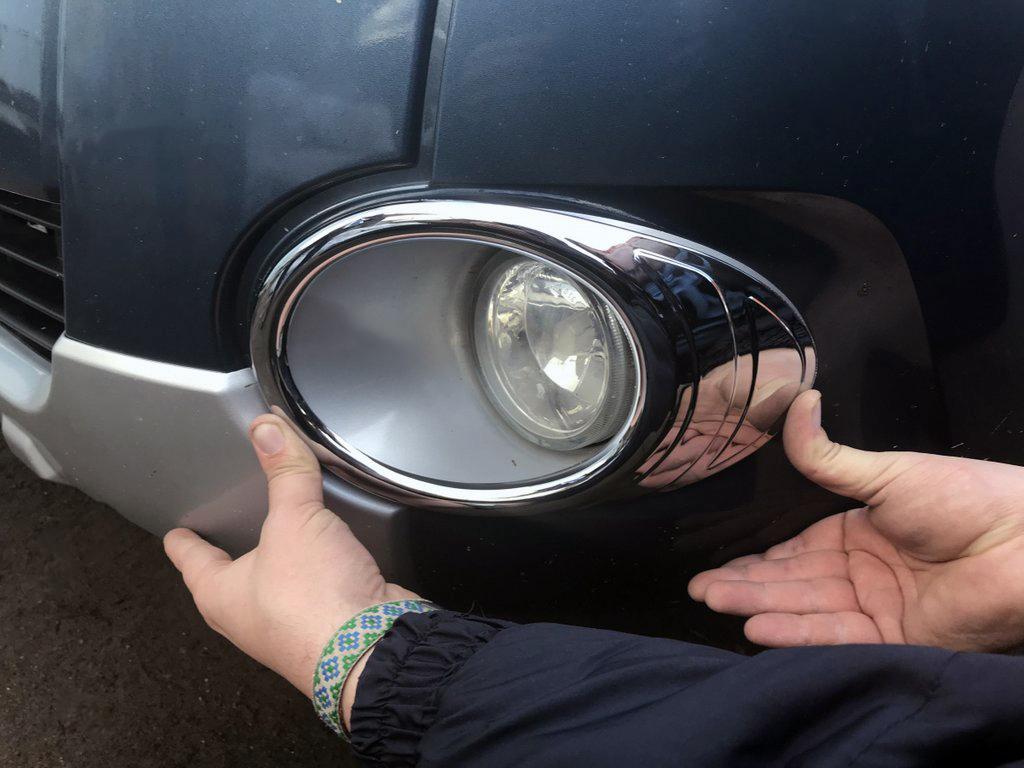 Накладки на фары противотуманные 2008-2014 (2 шт., пласт) для Citroen Berlingo