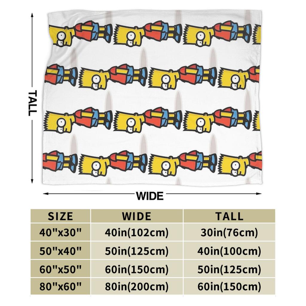 Bart S-Simpsons Bedding Throws Soft Cozy Funny Blanket  For Living Room Picnic Flannel Bedspread Bed Cover
