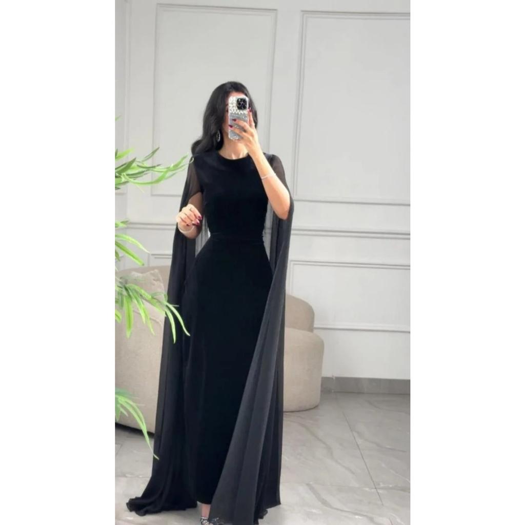 Robe de soirée Velours Bodycon Manches Cache-cœur Automne Hiver Nouvelle Collection Pour Femmes, Style Européen Américain Robe de Soirée Formelle de Fête Pour Crossborder