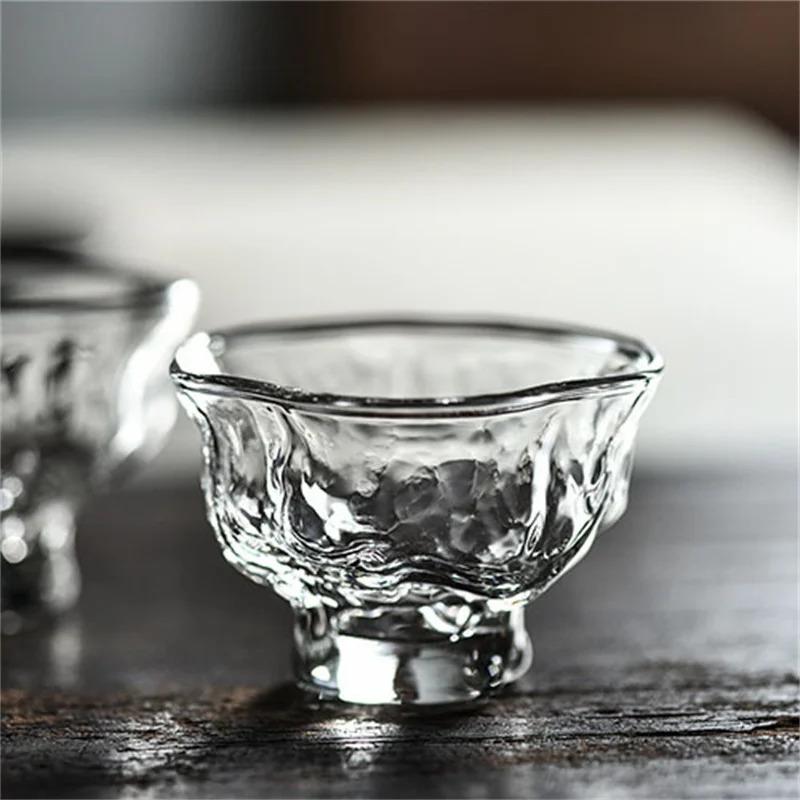 High Borosilicate Glass Tea Cup Set Transparent Small Tea Bowl Multiple Styles Home Use Owner Cup