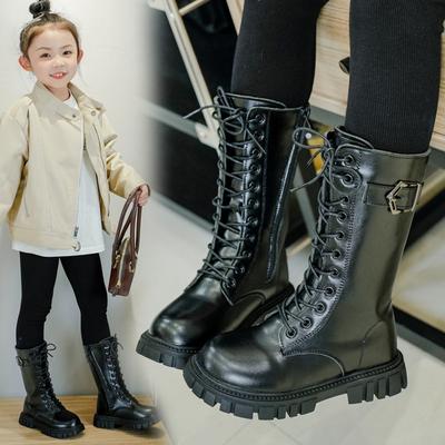 Kinder Stiefel Herbst und Winter Neue Koreanische Stil Einzelnen Stiefel Mädchen Lange Stiefel