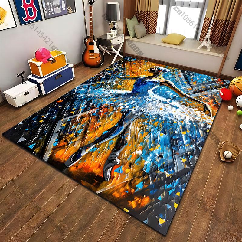 Ballet dancer vibrant artistic expression carpet Yoga living room room decor children's crawling mat doormat area rug
