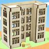 Holz-Wohnungs-Bausatz Outland Realismus-Szene Miniatur-Architekturmodell Zusammengebautes Modell Sandtisch
